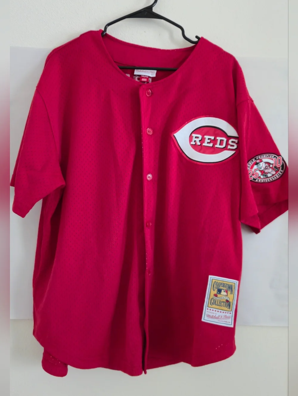 Mitchell & Ness Men’s Red 'Griffey 30' Baseball Jersey - Picture 2 of 9